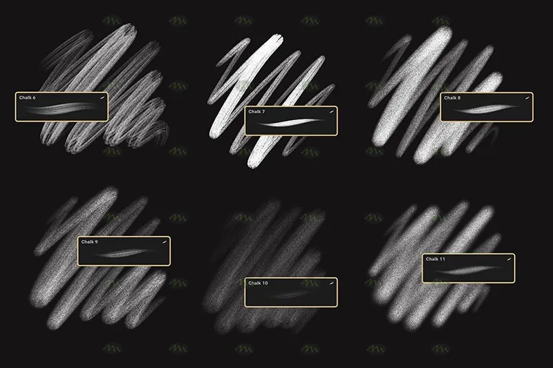 20个黑板粉笔字｜Procreate笔刷详情图 7