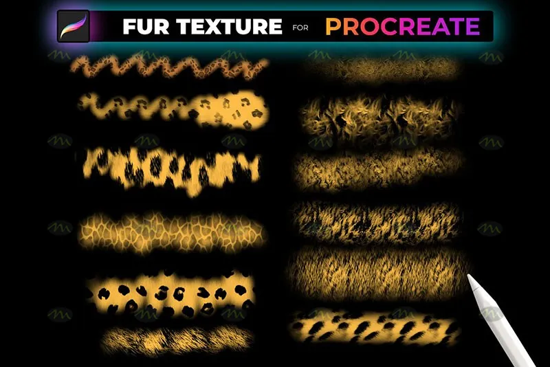 55个动物毛皮纹理｜Procreate笔刷详情图 8