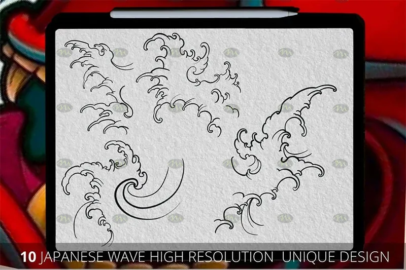 100个传统日式刺青图案｜Procreate笔刷详情图 9