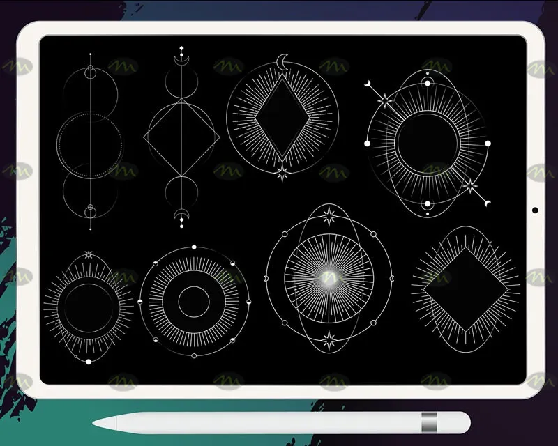 50个星座占卜几何图形｜Procreate笔刷详情图 10