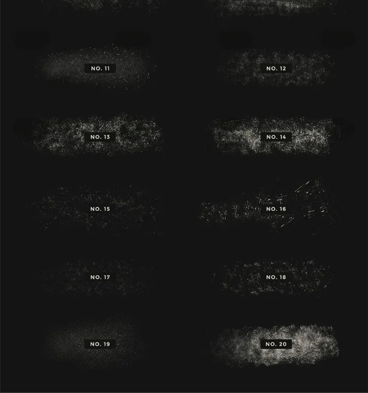 20个破损粒子质感纹理｜Procreate笔刷详情图 10