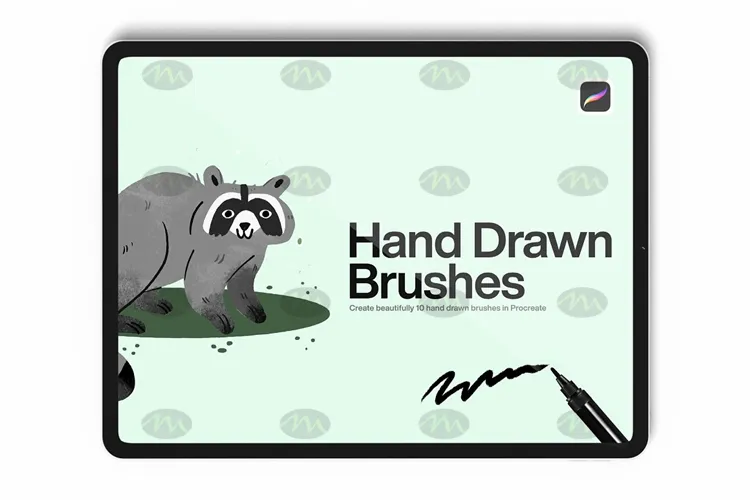 10个碳素笔手绘插画｜Procreate笔刷详情图 8