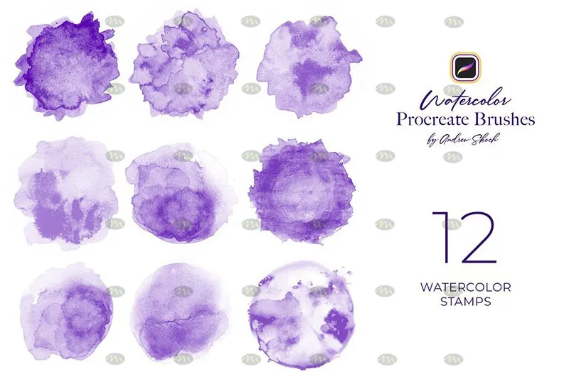 22个水彩艺术｜Procreate笔刷详情图 8