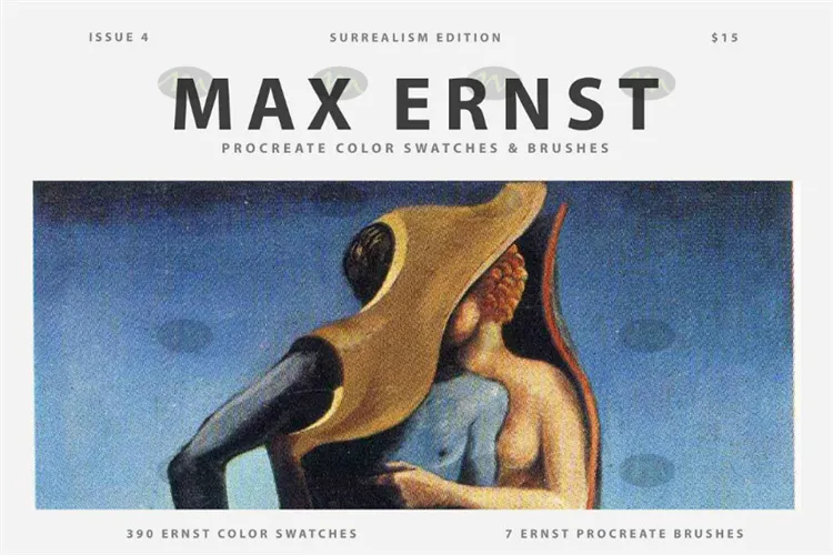 8款马克斯恩斯特Max Ernt超现实主义大师经典油画｜Procreate笔刷详情图 11