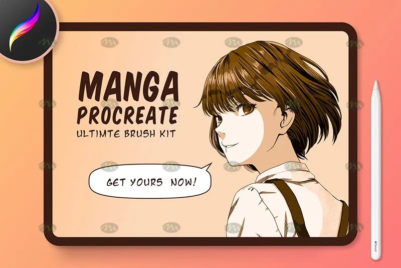 16个漫画动漫｜Procreate笔刷详情图 12