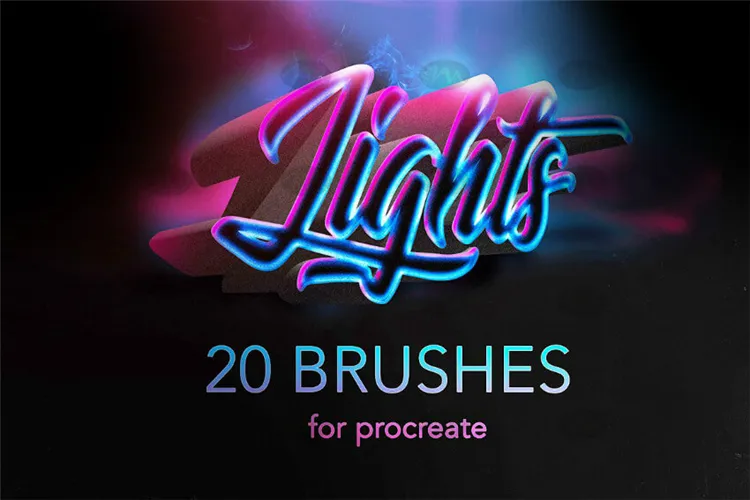 20个霓虹灯光特效｜Procreate笔刷详情图 10