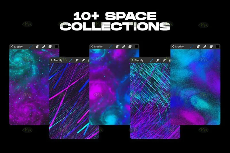 10个银河系星空｜Procreate笔刷详情图 8