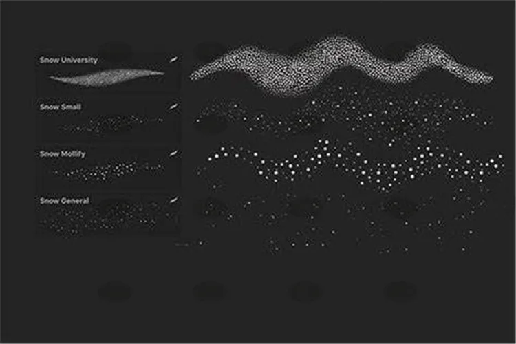 16个雪花粒子噪点｜Procreate笔刷详情图 7